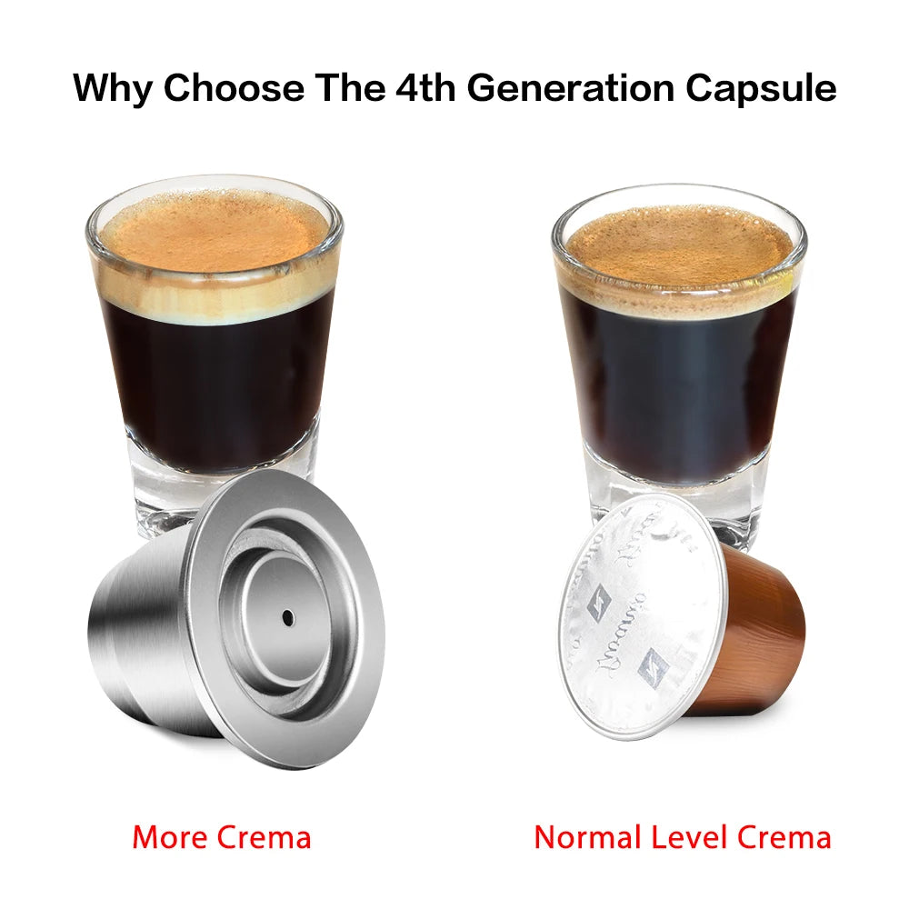 Coffee capsule reusable pods for Nespresso, stainless steel