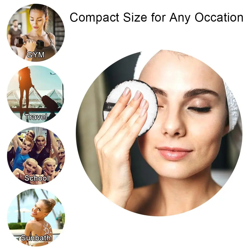Microfiber Makeup Remover, Reusable Puff Washable Cotton Pads
