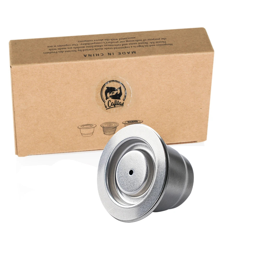 Coffee capsule reusable pods for Nespresso, stainless steel
