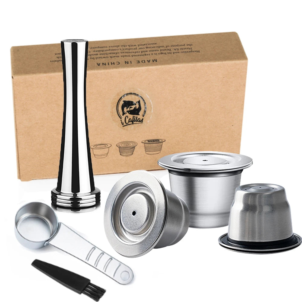 Coffee capsule reusable pods for Nespresso, stainless steel