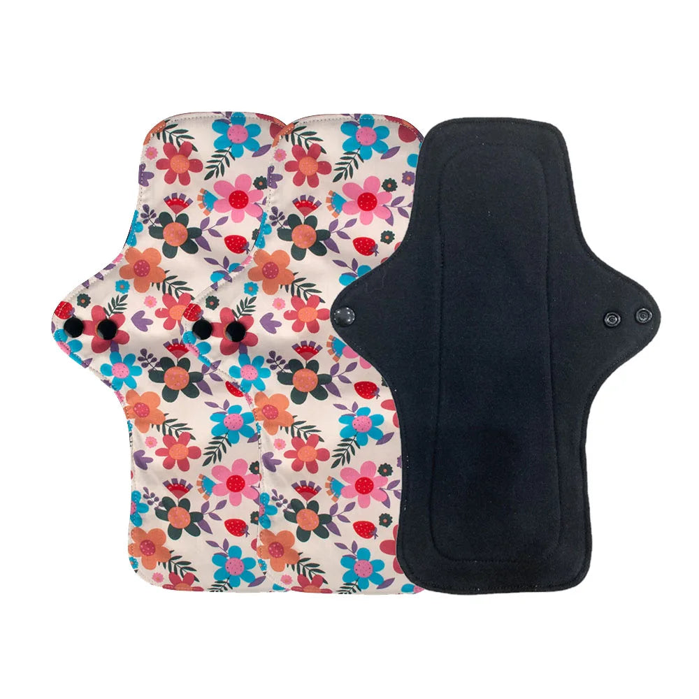 3PCS Washable,Reusable Cotton Menstrual Pads