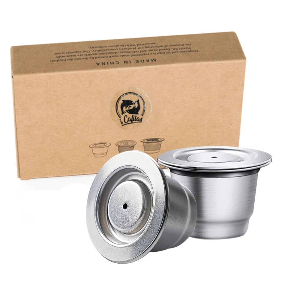 Coffee capsule reusable pods for Nespresso, stainless steel
