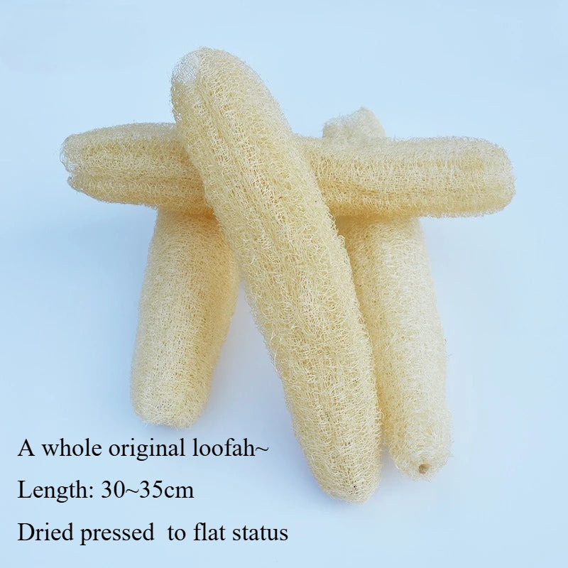 Natural Loofah Sponge round Brush for Bath And Dish Cleaning