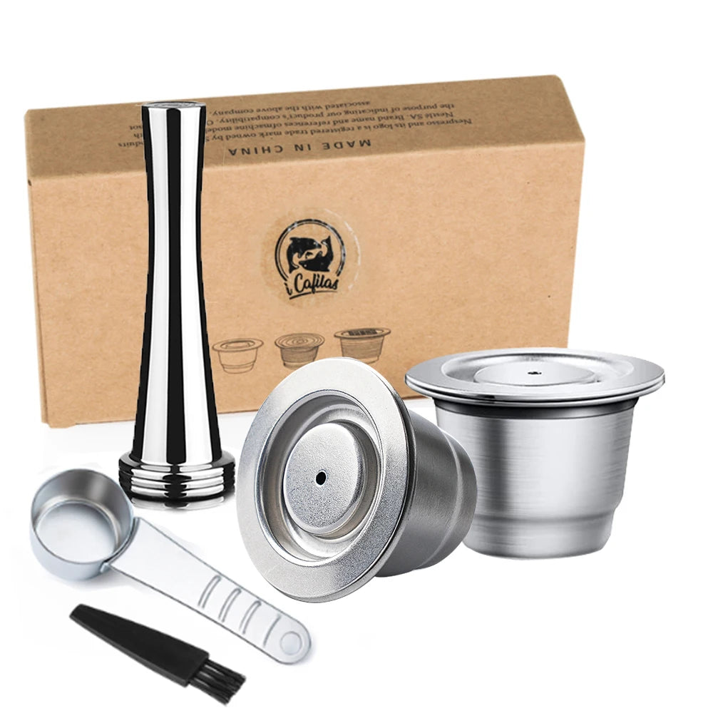 Coffee capsule reusable pods for Nespresso, stainless steel
