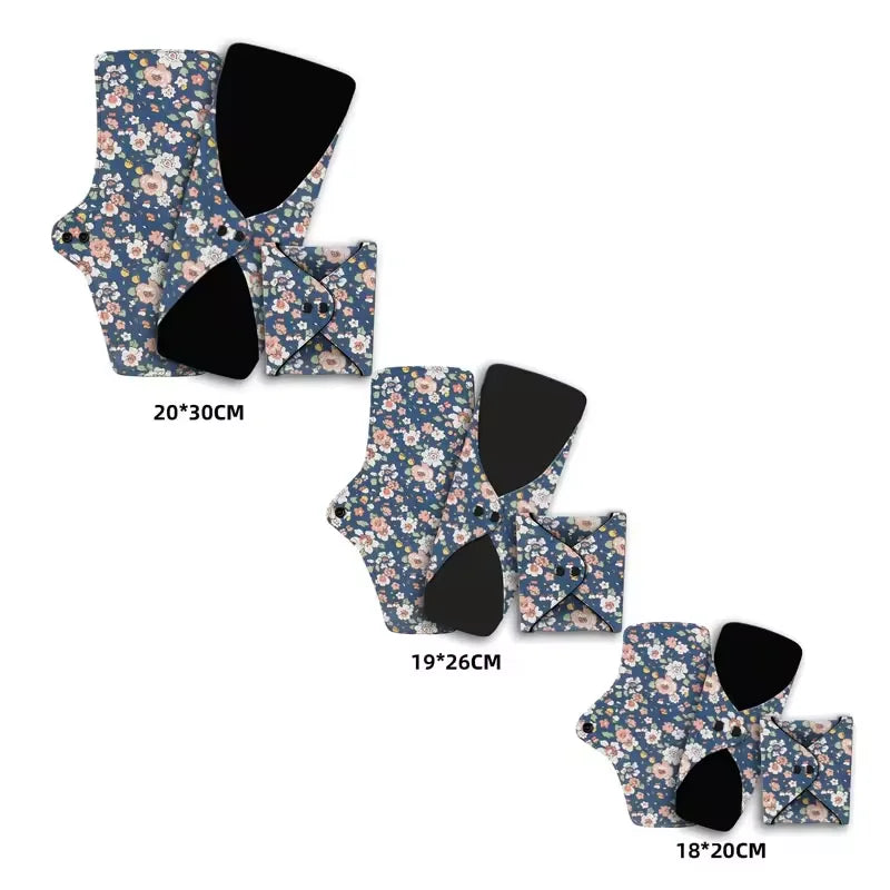3PCS Washable,Reusable Cotton Menstrual Pads