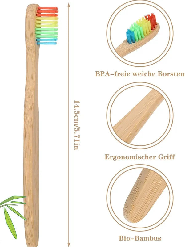 Bamboo Natural Wooden Toothbrushes Children