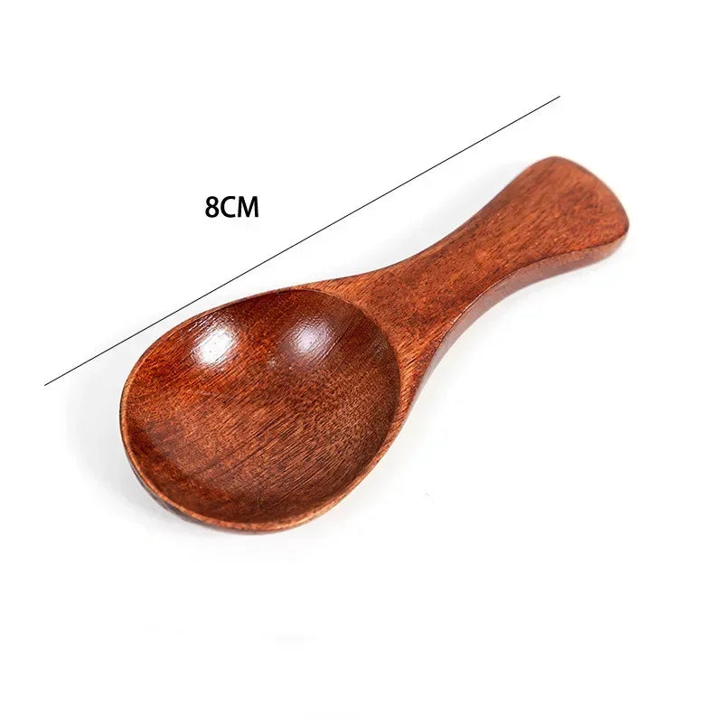 Small Natural Wooden Spoons, Short Handle, Honey, Coffee, Spice, Salt