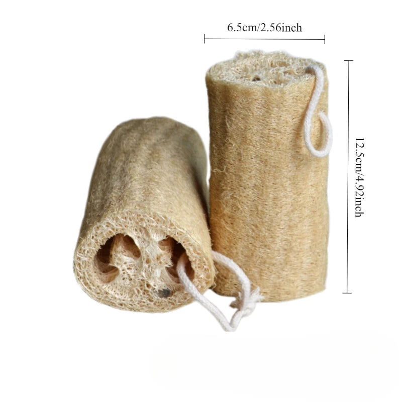 Natural Loofah Sponge round Brush for Bath And Dish Cleaning