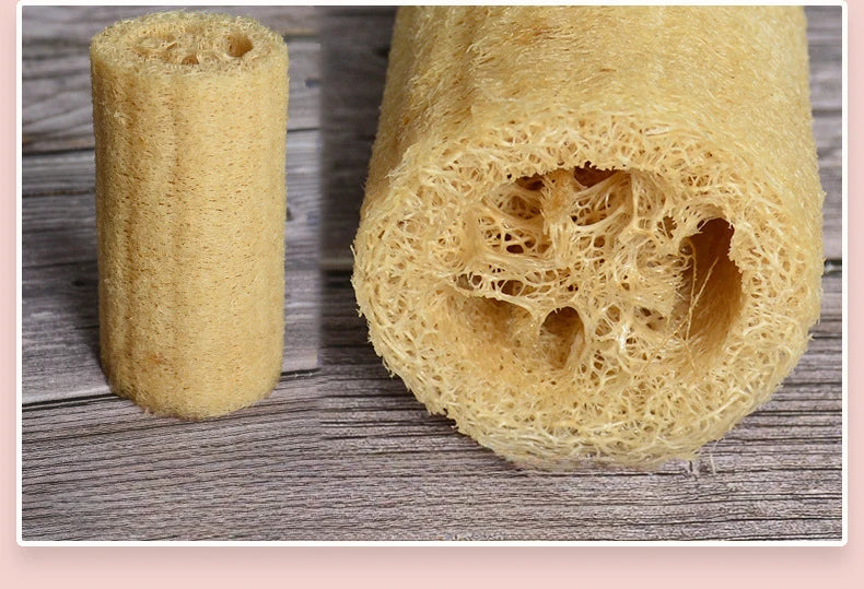 Natural Loofah Sponge round Brush for Bath And Dish Cleaning