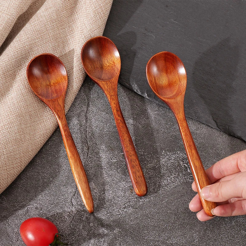 Natural Wooden Spoon, Household Tableware Accessories