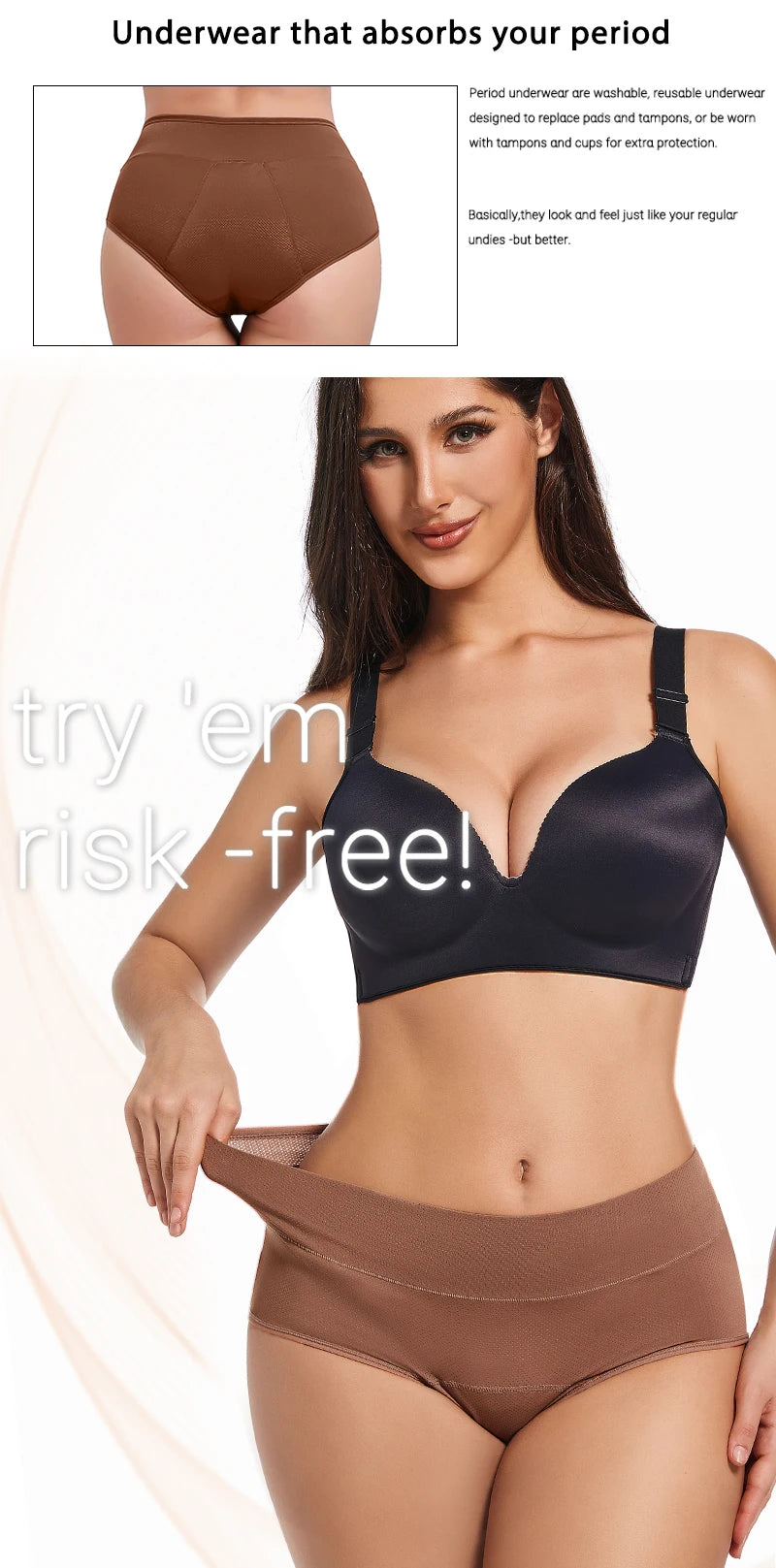 3Layers Leak Proof Menstrual Women Period Panties