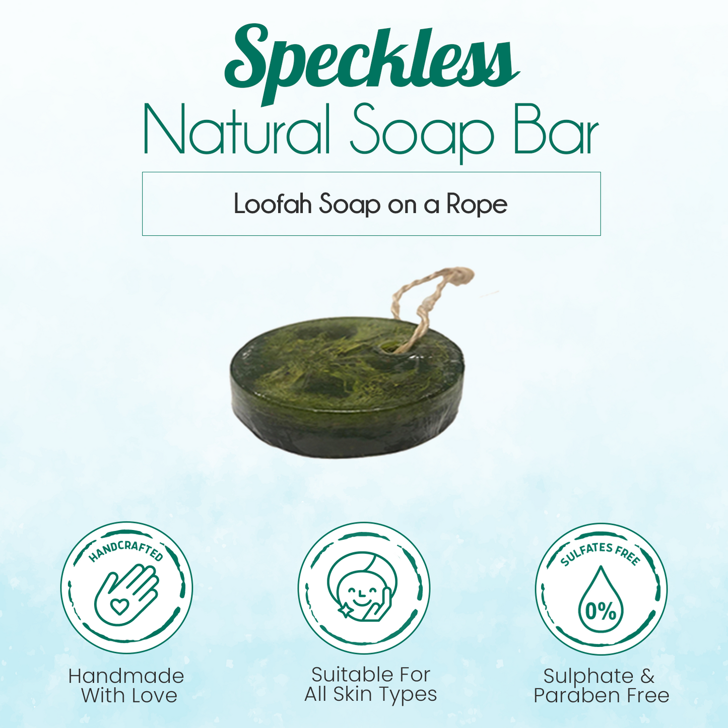 Speckless Soap Bar. Chia, Lemon, Parsley, and Coconut Oil.-2