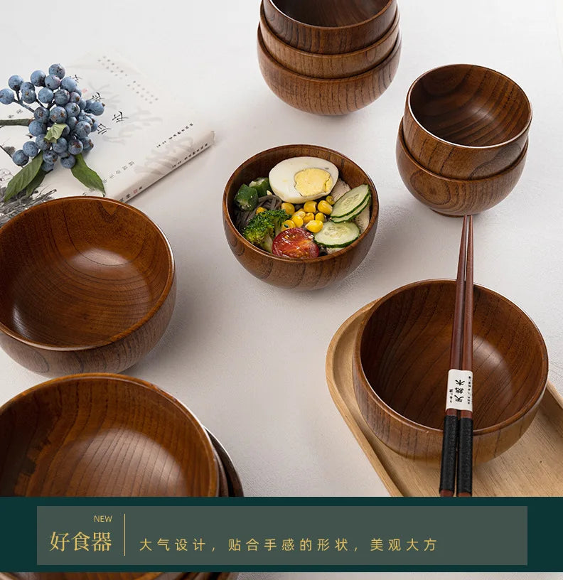 Small Wooden Rice Bowl, Miso Soup Bowl