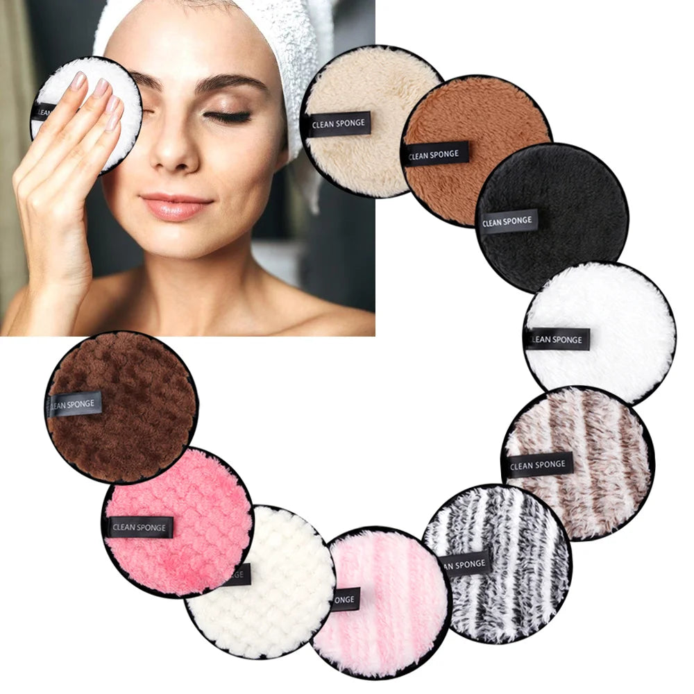 Microfiber Makeup Remover, Reusable Puff Washable Cotton Pads