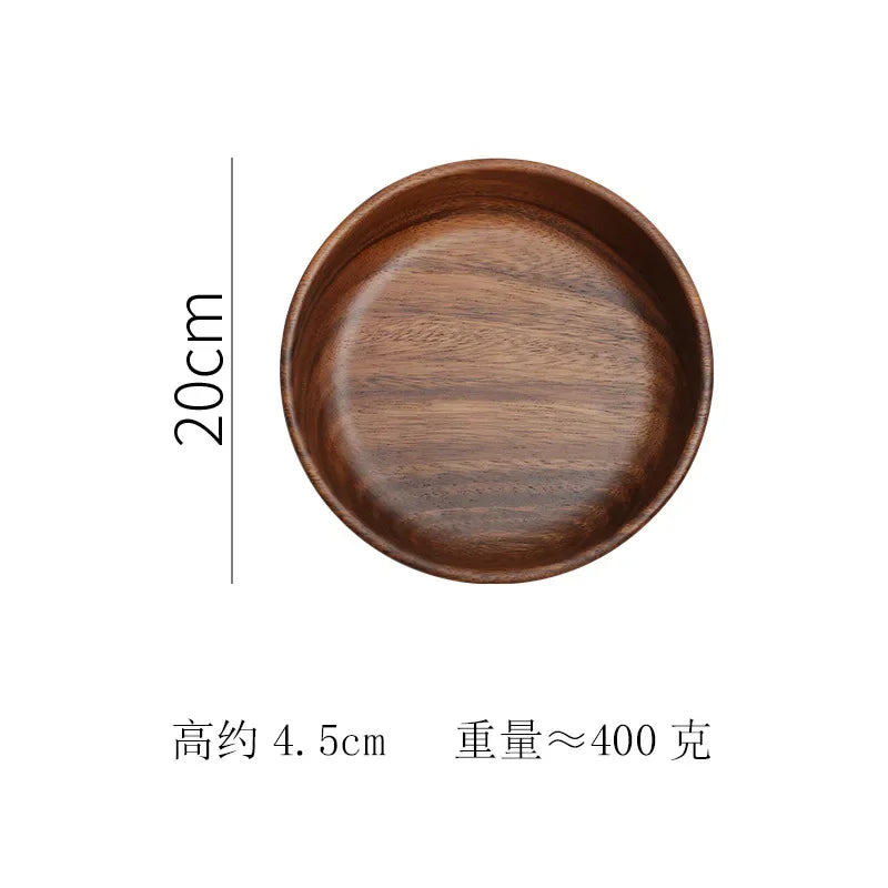 Solid wood bowl, Walnut, Vintage home kitchen utensil