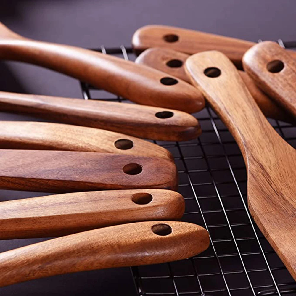 Wooden Cooking Spoons, Non-Stick Wooden Cooking Utensils