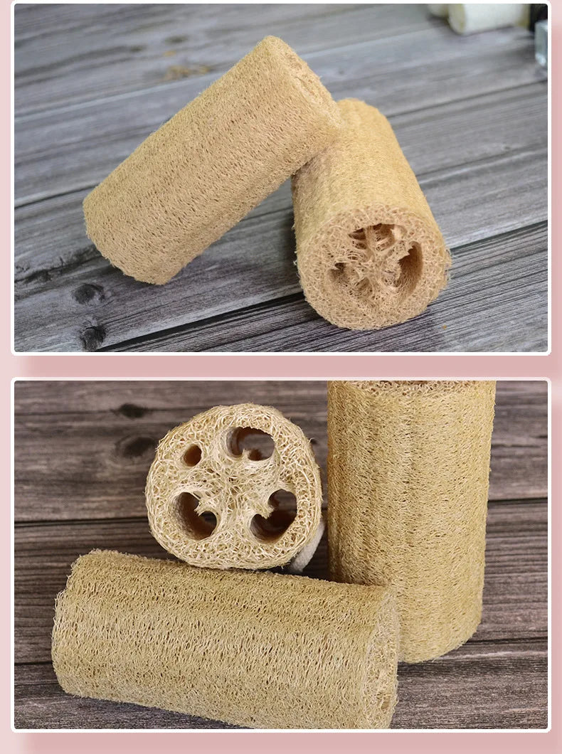 Natural Loofah Sponge round Brush for Bath And Dish Cleaning