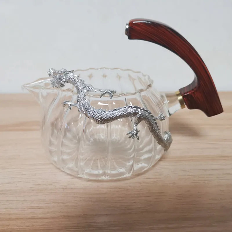 Glass Automatic Tea Set Accessories Lid Cup Steel Ball Filter Tea Bowl