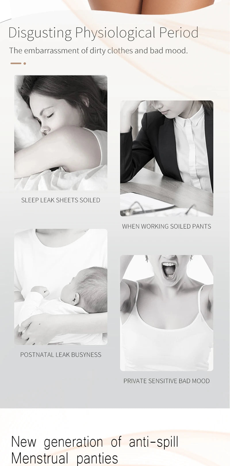 3Layers Leak Proof Menstrual Women Period Panties