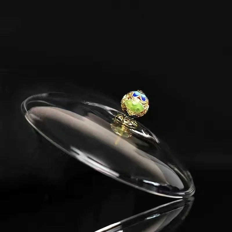 Glass Automatic Tea Set Accessories Lid Cup Steel Ball Filter Tea Bowl