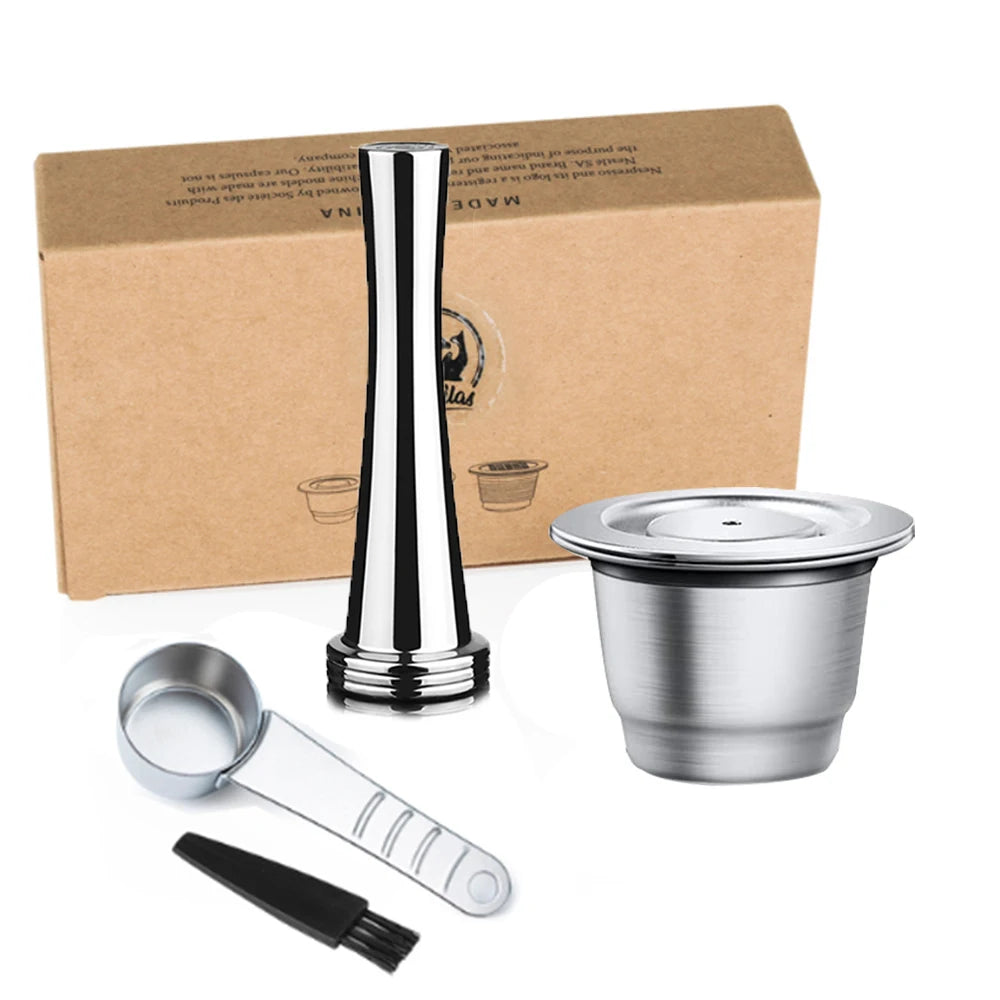 Coffee capsule reusable pods for Nespresso, stainless steel