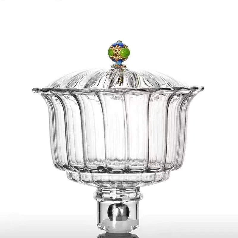 Glass Automatic Tea Set Accessories Lid Cup Steel Ball Filter Tea Bowl