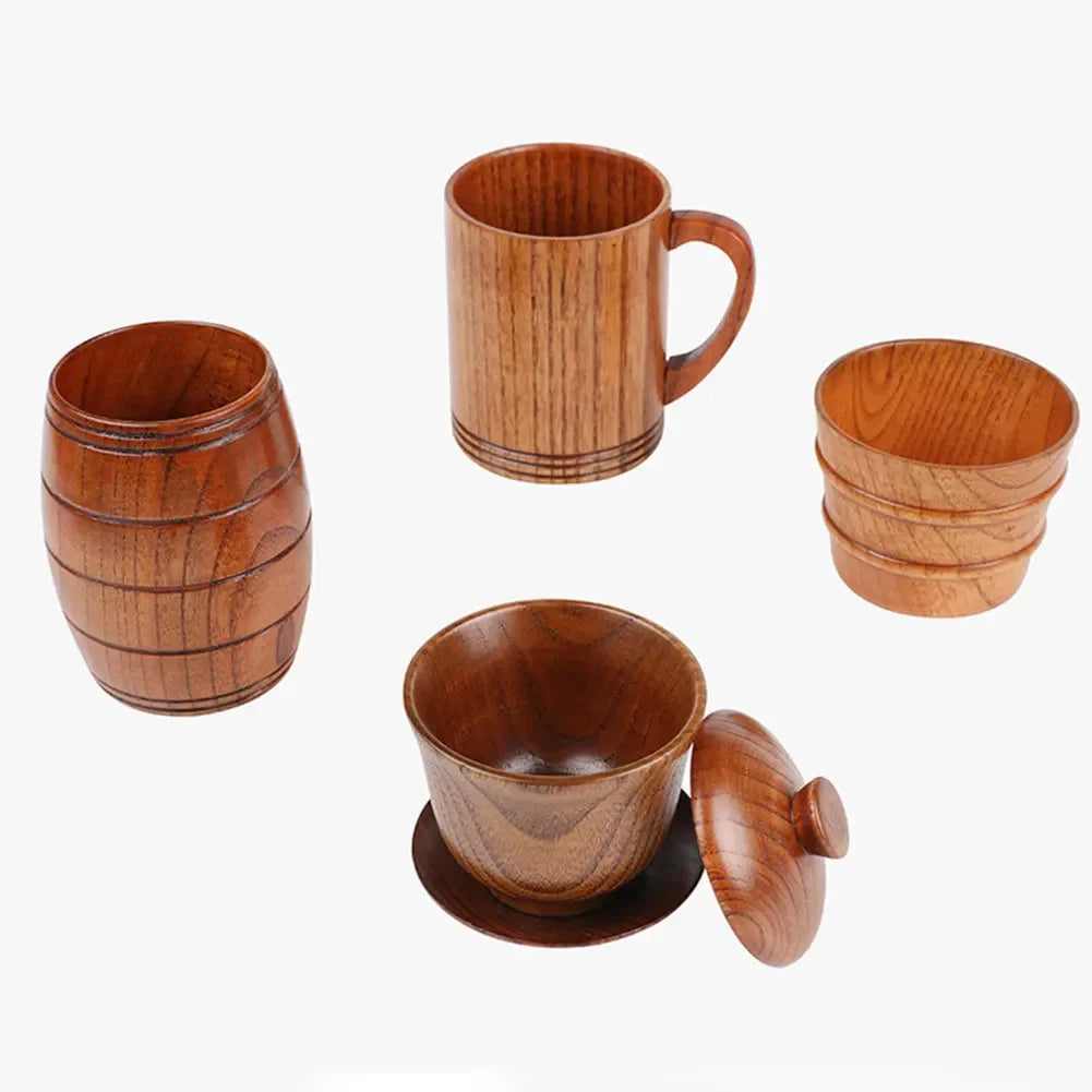 Wooden Handmade Coffee Mug, Tea Cups and Beer Cups