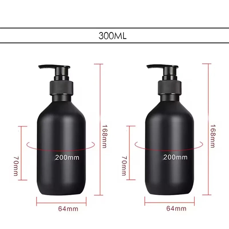 Reusable Matte black liquid soap dispenser 300/500mL,