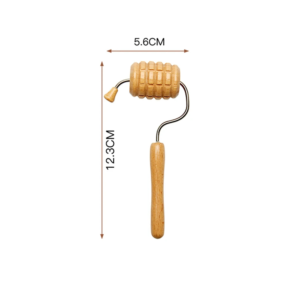 Wooden Massager for Face Wrinkle, Remover, Roller, Facial Skin Scraping