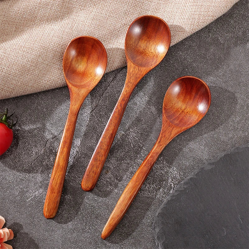 Natural Wooden Spoon, Household Tableware Accessories