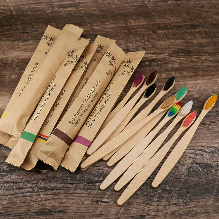 Bamboo Toothbrushes, Eco Friendly and soft for oral care