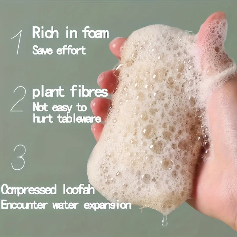 6pcs Natural Loofah Exfoliating Sponges - for Shower & Bath
