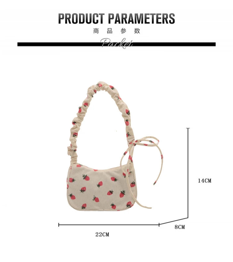 Women Small Underarm Bag, Eco Cloth Purse Mini Shoulder Bags