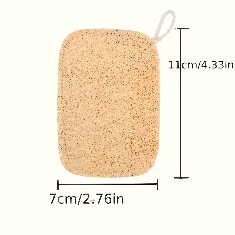 6pcs Natural Loofah Exfoliating Sponges - for Shower & Bath