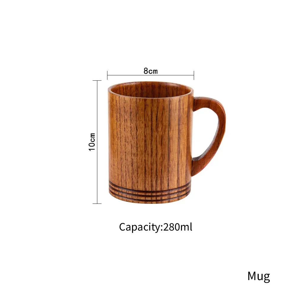 Wooden Handmade Coffee Mug, Tea Cups and Beer Cups