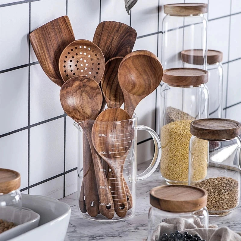 Wooden Cooking Spoons, Non-Stick Wooden Cooking Utensils