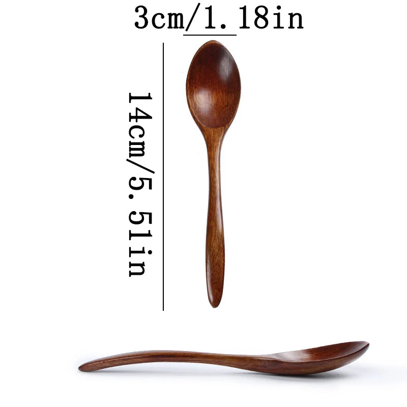 Natural Wooden Spoon, Household Tableware Accessories