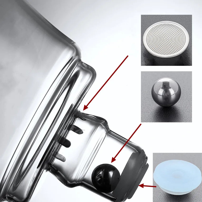 Glass Automatic Tea Set Accessories Lid Cup Steel Ball Filter Tea Bowl