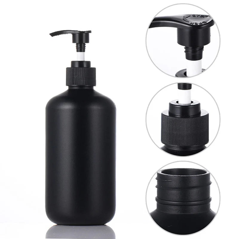 Reusable Matte black liquid soap dispenser 300/500mL,