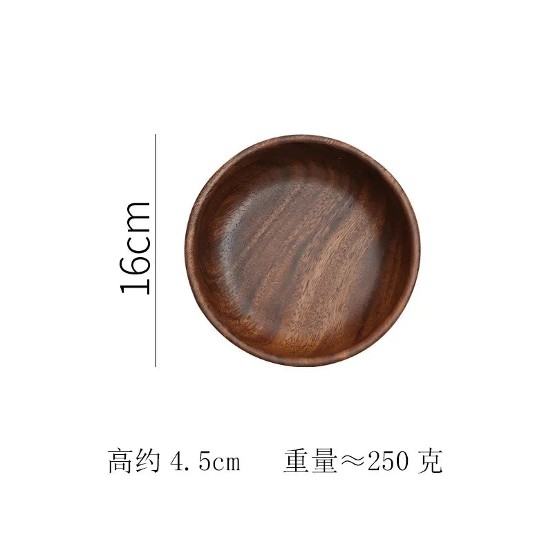 Solid wood bowl, Walnut, Vintage home kitchen utensil