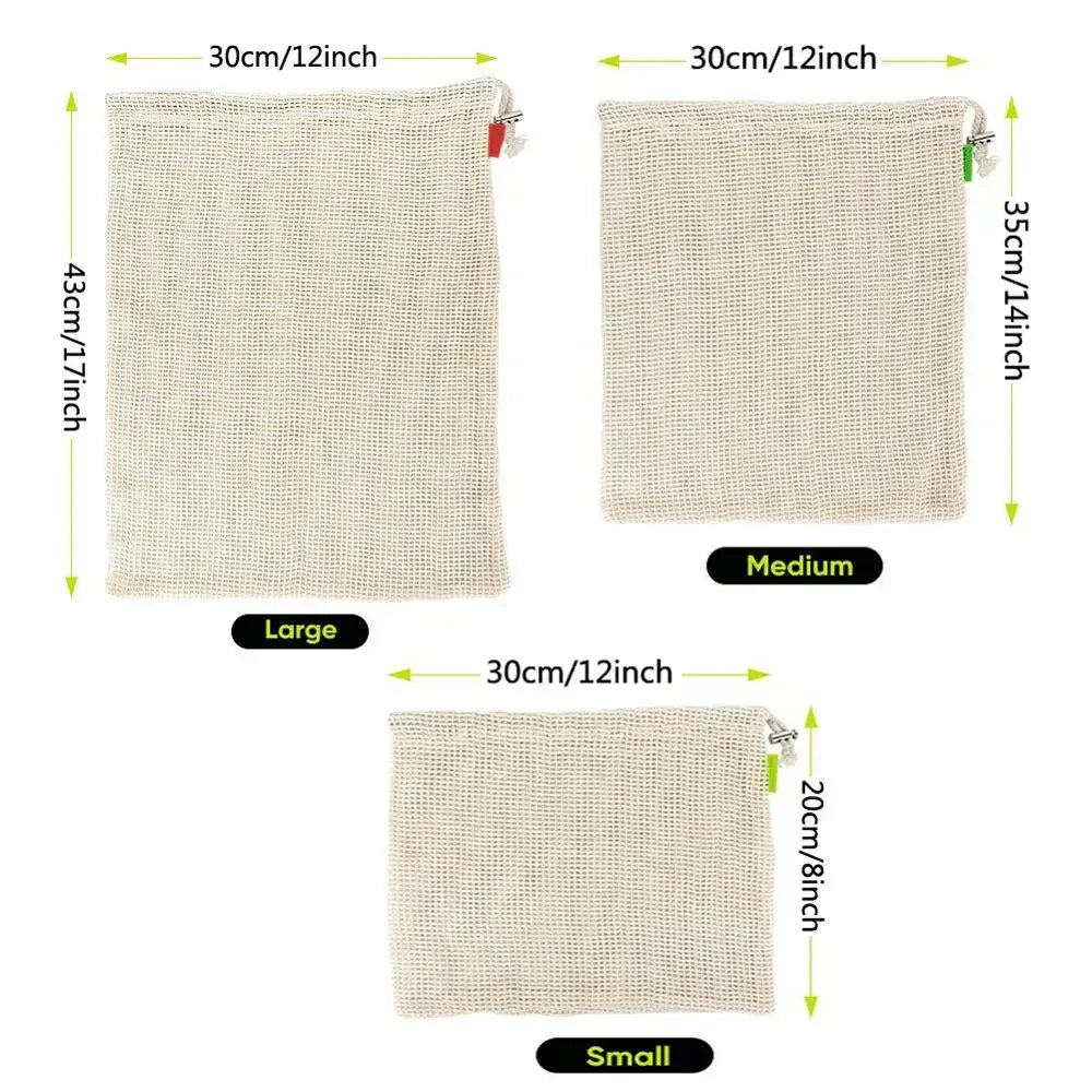 Biodegradable fruit mesh bag, Reusable eco-friendly