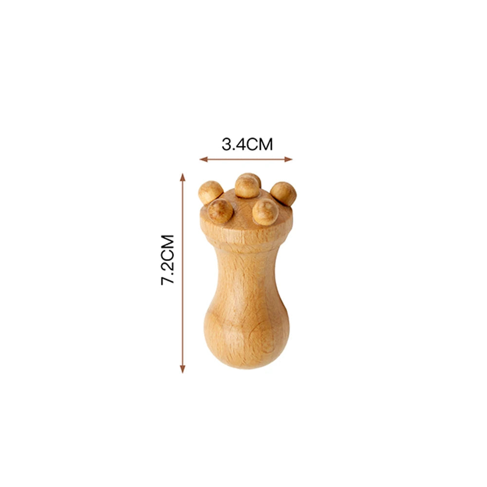Wooden Massager for Face Wrinkle, Remover, Roller, Facial Skin Scraping