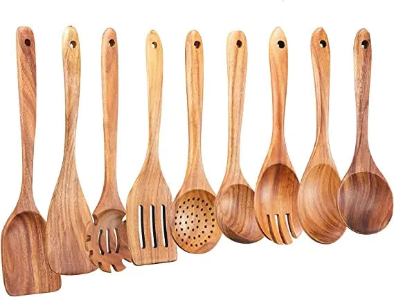 Wooden Cooking Spoons, Non-Stick Wooden Cooking Utensils