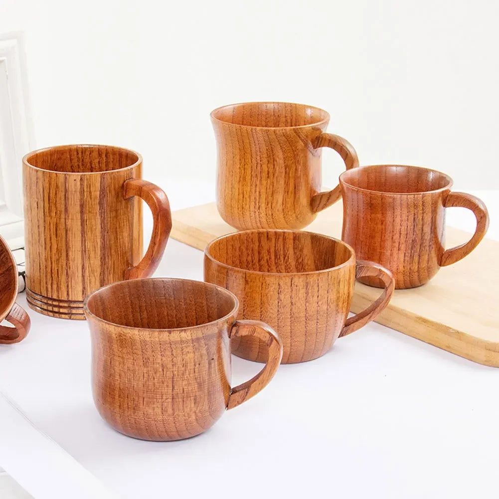 Wooden Handmade Coffee Mug, Tea Cups and Beer Cups
