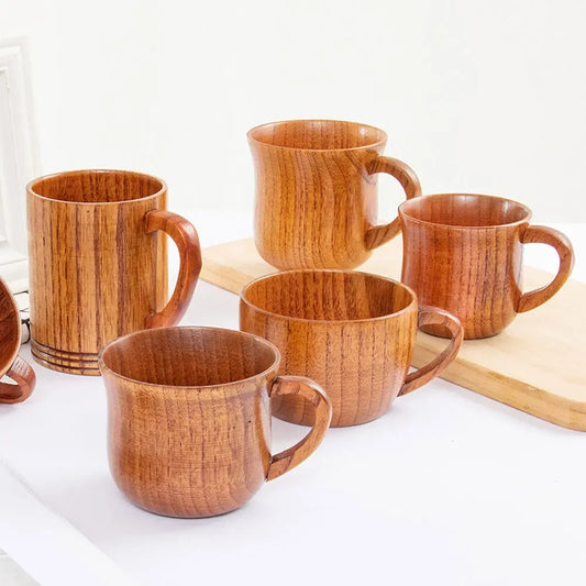Wooden Handmade Coffee Mug, Tea Cups and Beer Cups