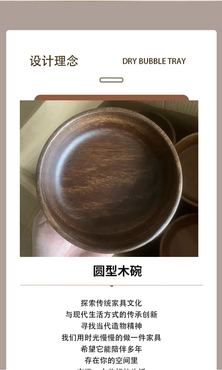 Solid wood bowl, Walnut, Vintage home kitchen utensil