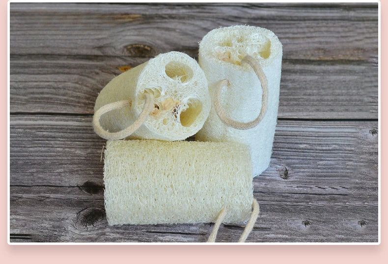 Natural Loofah Sponge round Brush for Bath And Dish Cleaning