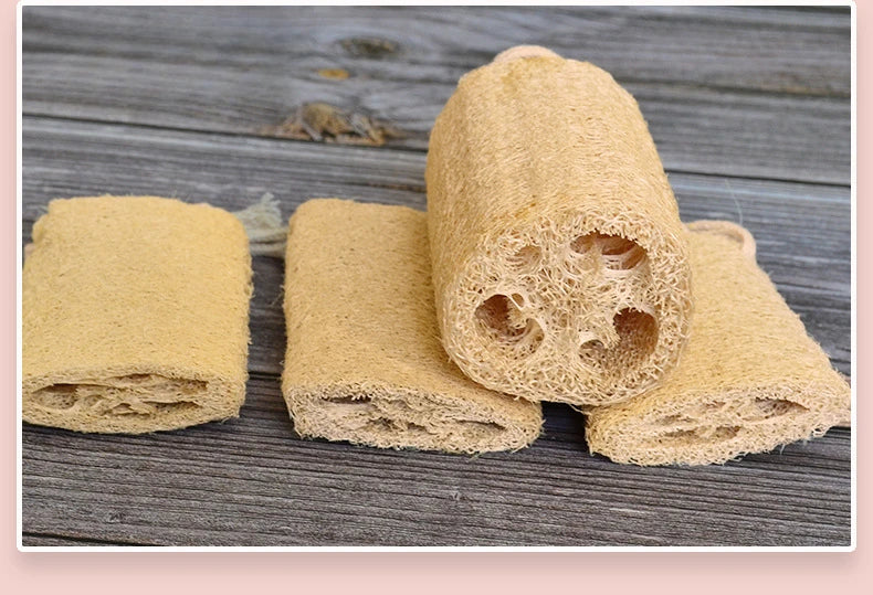 Natural Loofah Sponge round Brush for Bath And Dish Cleaning