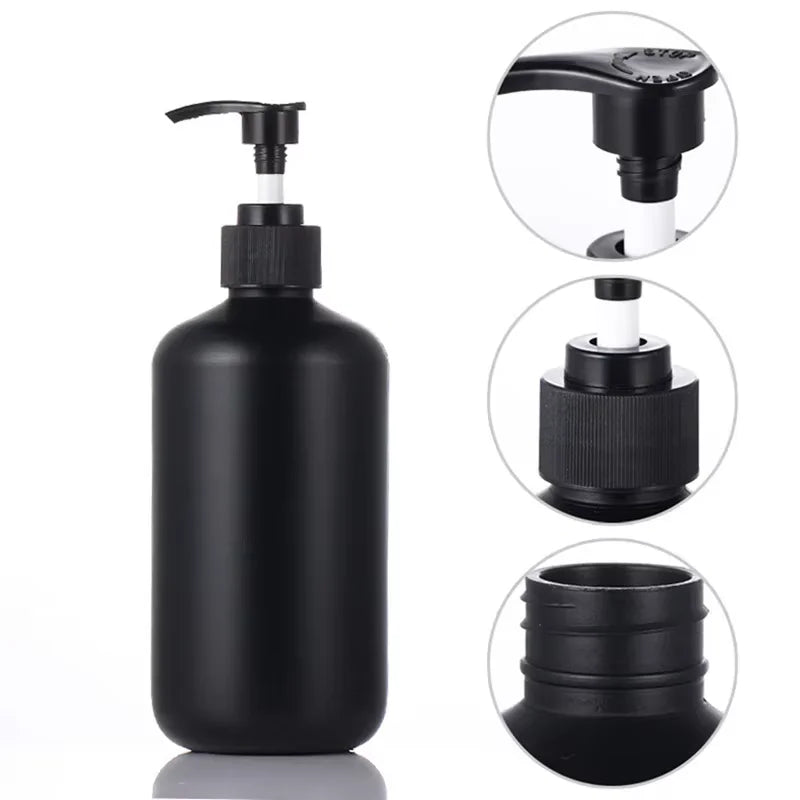 Reusable Matte black liquid soap dispenser 300/500mL,