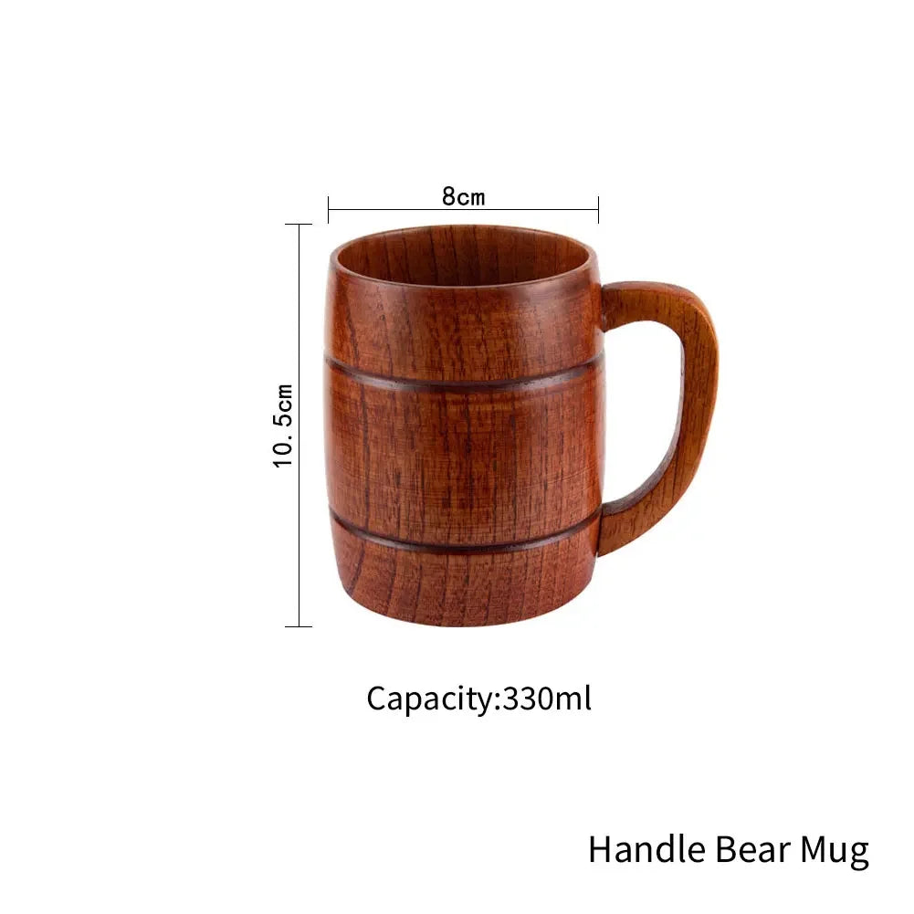 Wooden Handmade Coffee Mug, Tea Cups and Beer Cups